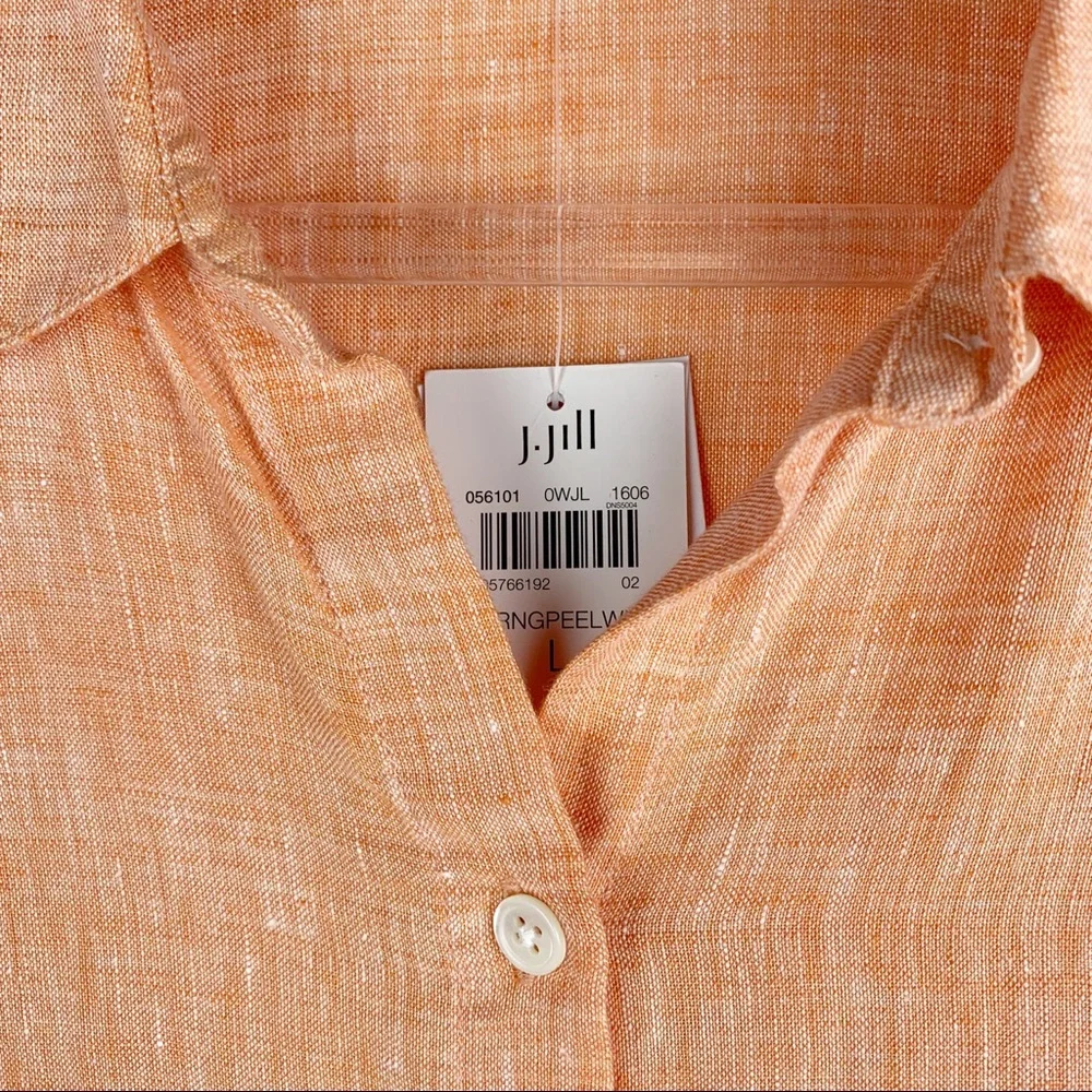 J. Jill Peach Button-Up Tunic - Picture 4 of 8